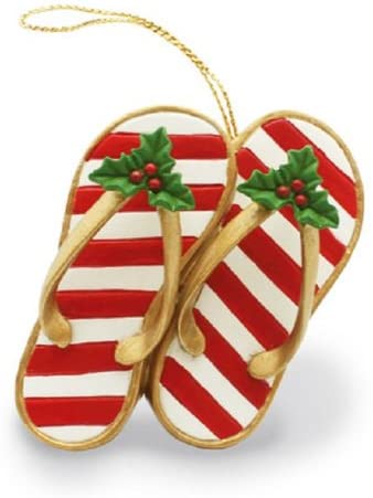 Festive Flip Flops Ornament - shop.beachguide.com