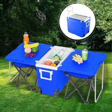 Load image into Gallery viewer, Rolling Cooler with 2 Stools and Foldable Table - shop.beachguide.com
