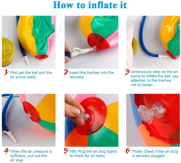 Inflatable Beach Ball Classic Rainbow Colors Beachguide Store