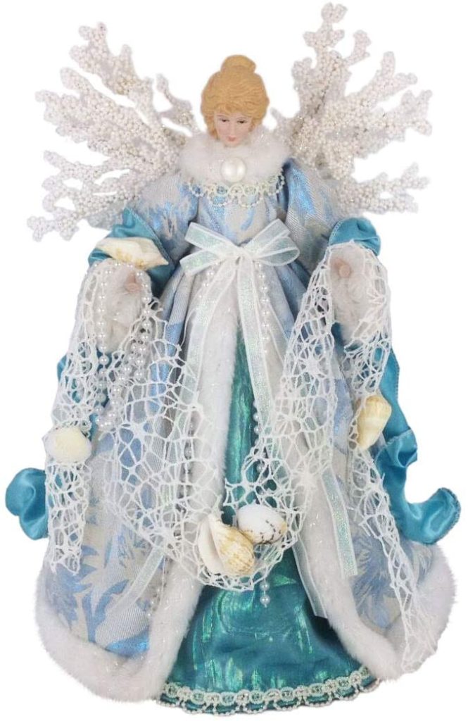 Aqua Angel Christmas Tree Topper