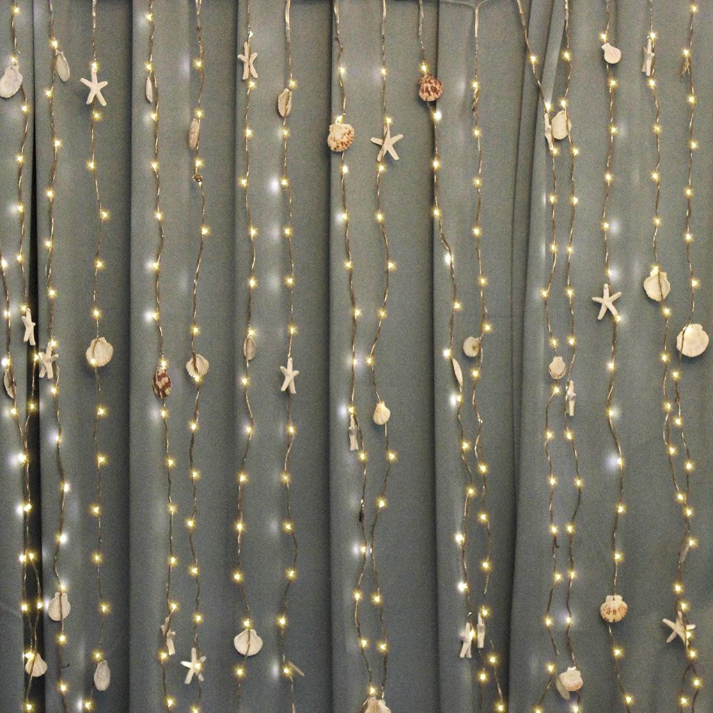 Coastal Curtain Lights 8x5 Feet with 332 LEDs