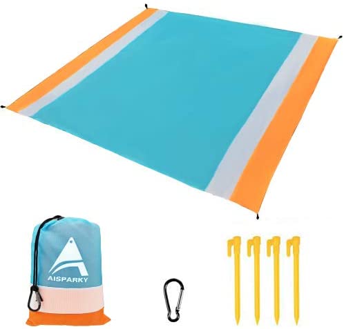AISPARKY Sand-proof Beach Blanket for 4-7 People - shop.beachguide.com