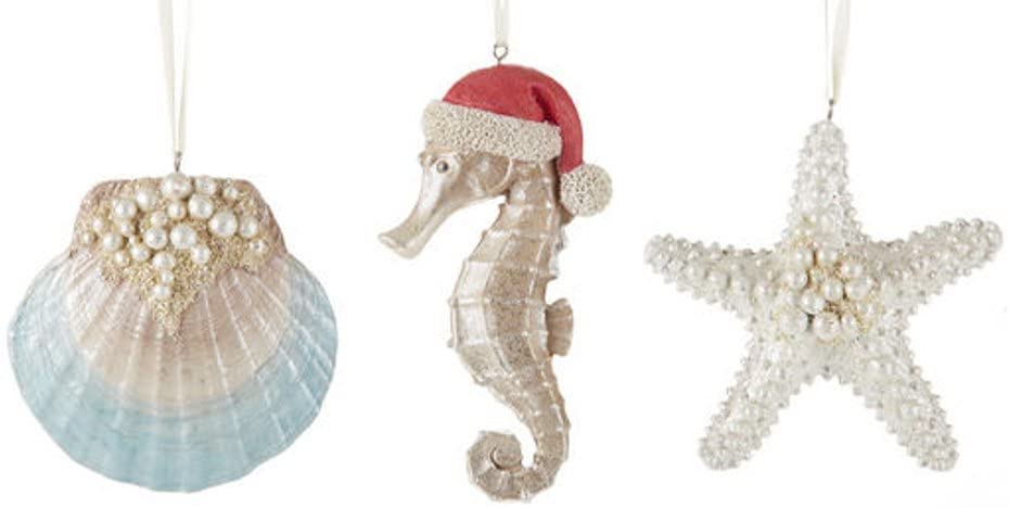 Coastal Ornaments, Set of 3 - shop.beachguide.com