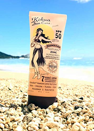 Kokua SPF 50/80 Water Resistance Reef Safe Natural Zinc Sunscreen - shop.beachguide.com