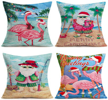 Load image into Gallery viewer, 4 Merry Christmas Pillow Covers 18x18 Inch - shop.beachguide.com
