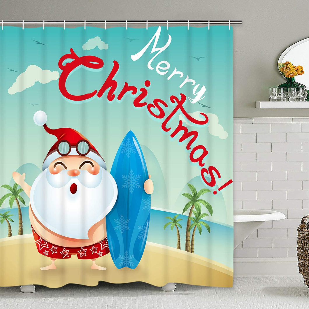 Merry Christmas Shower Curtain - shop.beachguide.com