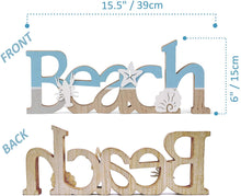 Load image into Gallery viewer, Wooden Beach Sign - shop.beachguide.com
