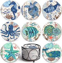 Load image into Gallery viewer, Absorbing Stone Coasters, Set of 8 - shop.beachguide.com
