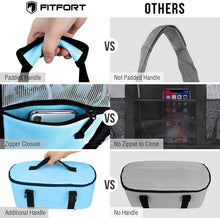 Load image into Gallery viewer, FITFORT Mesh Beach Tote Bag with Detachable Beach Cooler - shop.beachguide.com
