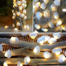 Load image into Gallery viewer, Beach Seashell String Lights - shop.beachguide.com
