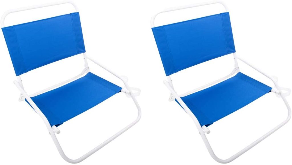 Cascade Mountain Tech Folding Beach Chair with Carry Strap - 2 Pack