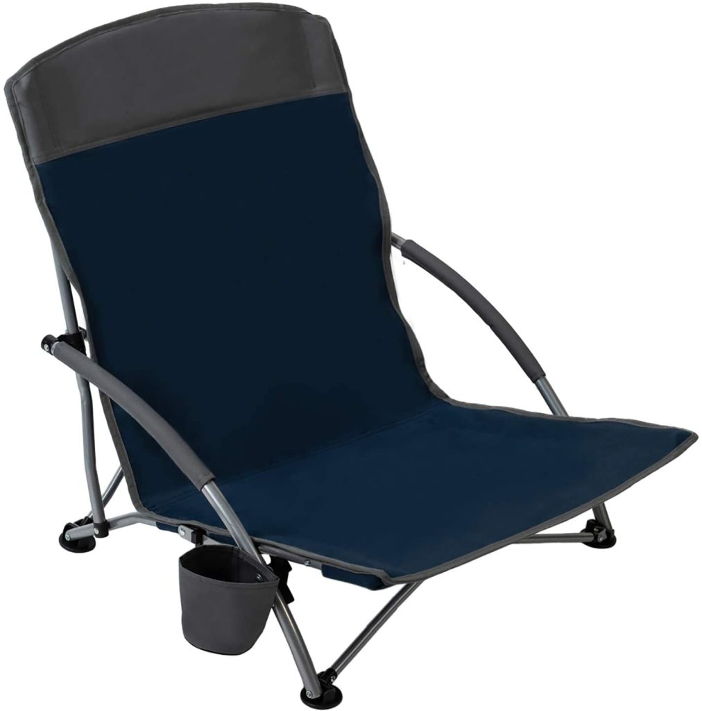Pacific Pass Low Profile Beach Chair with Carry Bag