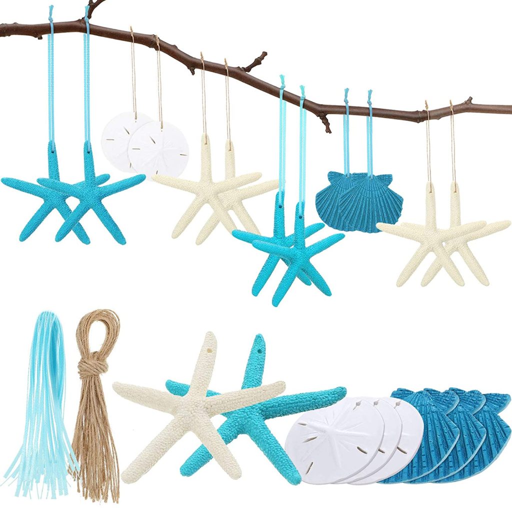 20 Piece Seashell and Starfish Ornaments