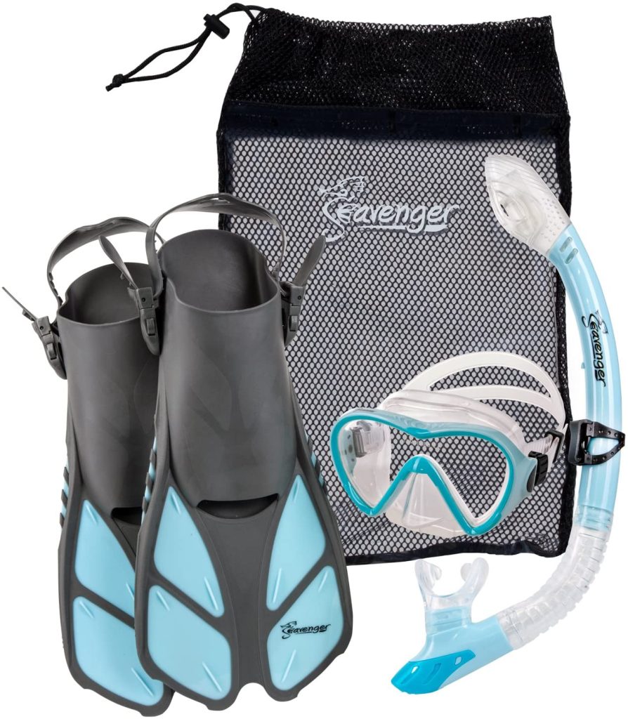 Seavenger Aviator Snorkeling Set with Gear Bag